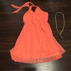 Neon orange dress